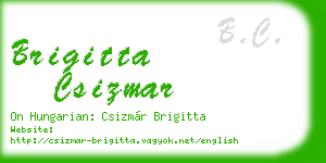 brigitta csizmar business card