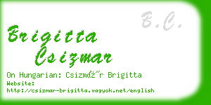 brigitta csizmar business card